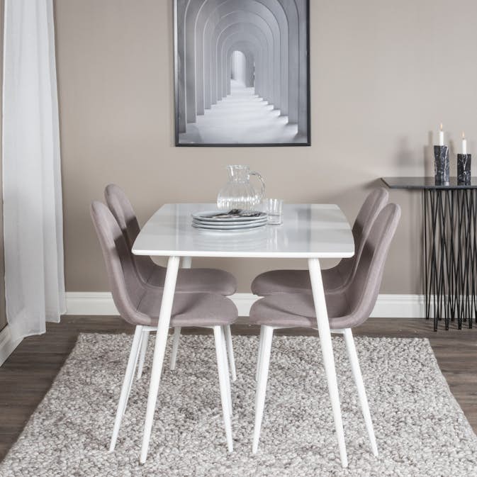 Spisegruppe Venture Home Polar med 4stk Stoler