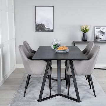 Spisegruppe Venture Home Marina med 4stk Comfort Stoler