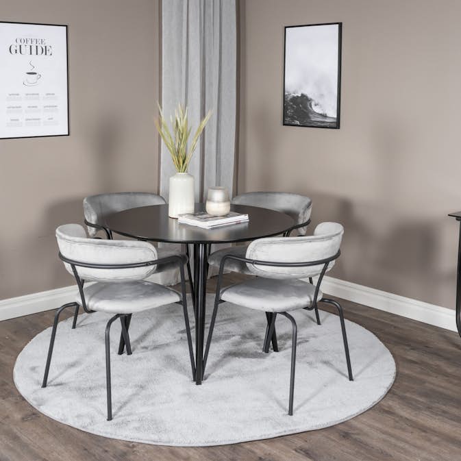 Spisegruppe Venture Home Plaza med 4stk Arrow Stoler