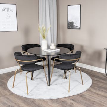 Spisegruppe Venture Home Plaza med 4stk Arrow Stoler