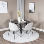 Spisegruppe Venture Home Plaza med 4stk Wrinkles Stoler