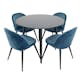 Spisegruppe Venture Home Plaza med 4stk Velvet Stoler