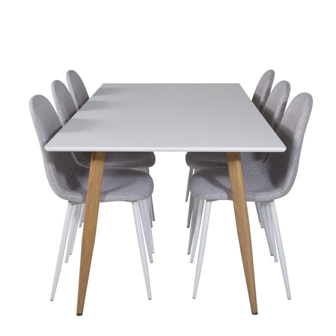 Spisegruppe Venture Home Polar med 6stk Stoler