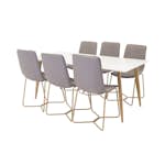 Spisegruppe Venture Home Polar med 6stk X Stoler