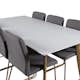 Spisegruppe Venture Home Polar Ø100 cm med 6st Mace Spisestoler