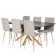 Spisegruppe Venture Home Piazza med 6stk Windu Stoler