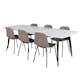 Spisegruppe Venture Home Polar med 6stk Arctic Stoler