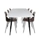 Spisegruppe Venture Home Polar med 6stk Arctic Stoler