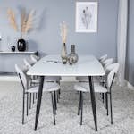 Spisegruppe Venture Home Polar med 6stk Vault Stoler