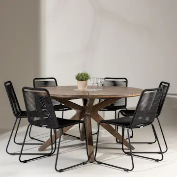 Hagegruppe Venture Home Rosario med 6 Lindos Stoler