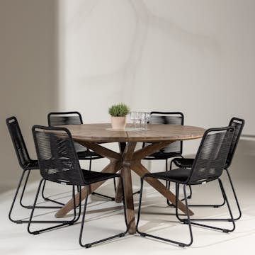 Hagegruppe Venture Home Rosario med 6 Lindos Stoler