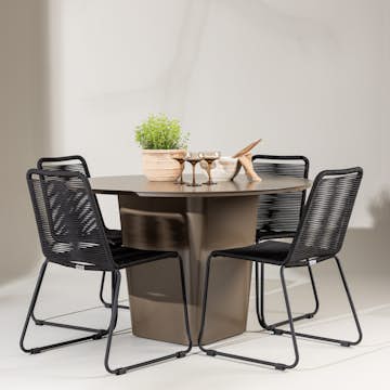 Hagegruppe Venture Home Santa Fe med 4 Lindos Stoler