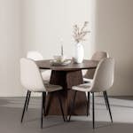 Spisegruppe Venture Home Bootcut Ø110 med 4 stk Polar Stoler Fløyel