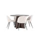 Spisegruppe Venture Home Bootcut Ø110 med 4 stk Velvet Stoler