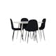 Spisegruppe Venture Home Plaza Ø120 med 4 stk Polar Stoler Teddy