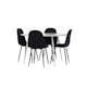 Spisegruppe Venture Home Plaza Ø120 med 4 stk Polar Stoler Teddy
