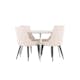Spisegruppe Venture Home Plaza Ø120 med 4 stk Leone Stoler