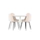 Spisegruppe Venture Home Plaza Ø120 med 4 stk Polar Stoler Fløyel