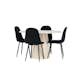 Spisegruppe Venture Home Lanzo Ø120 med 4 stk Polar Stoler Teddy