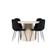 Spisegruppe Venture Home Lanzo Ø120 med 4 stk Polar Stoler Teddy