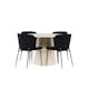 Spisegruppe Venture Home Lanzo Ø120 med 4 stk Modesto Stoler