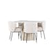 Spisegruppe Venture Home Lanzo Ø120 med 4 stk Agnes Stoler