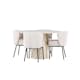 Spisegruppe Venture Home Lanzo Ø120 med 4 stk Agnes Stoler