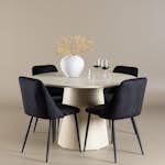 Spisegruppe Venture Home Lanzo Ø120 med 4 stk Night Stoler