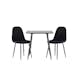 Spisegruppe Venture Home Polar 75 med 2 stk Polar Stoler Teddy