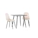Spisegruppe Venture Home Polar 75 med 2 stk Polar Stoler Fløyel