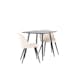 Spisegruppe Venture Home Polar 75 med 2 stk Velvet Stoler