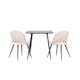 Spisegruppe Venture Home Polar 75 med 2 stk Velvet Stoler