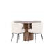 Spisegruppe Venture Home Olivia Ø110 med 4 stk Agnes Stoler