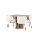 Spisegruppe Venture Home Olivia Ø110 med 4 stk Agnes Stoler