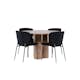 Spisegruppe Venture Home Olivia Ø110 med 4 stk Modesto Stoler