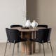 Spisegruppe Venture Home Olivia Ø110 med 4 stk Modesto Stoler