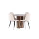 Spisegruppe Venture Home Olivia Ø110 med 4 stk Polar Stoler Fløyel