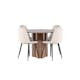 Spisegruppe Venture Home Olivia Ø110 med 4 stk Polar Stoler Fløyel