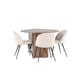 Spisegruppe Venture Home Olivia Ø110 med 4 stk Velvet Stoler