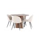 Spisegruppe Venture Home Olivia Ø110 med 4 stk Velvet Stoler
