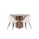Spisegruppe Venture Home Olivia Ø110 med 4 stk Velvet Stoler