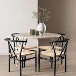 Spisegruppe Venture Home Plaza Ø100 med 4 stk Alfons Stoler