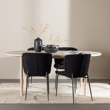 Spisegruppe Venture Home Andy 180 med 4 stk Modesto Stoler