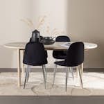 Spisegruppe Venture Home Andy 180 med 4 stk Polar Stoler Fløyel