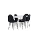 Spisegruppe Venture Home Silar 180 med 6 stk Polar Stoler Teddy