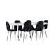 Spisegruppe Venture Home Silar 180 med 6 stk Polar Stoler Teddy