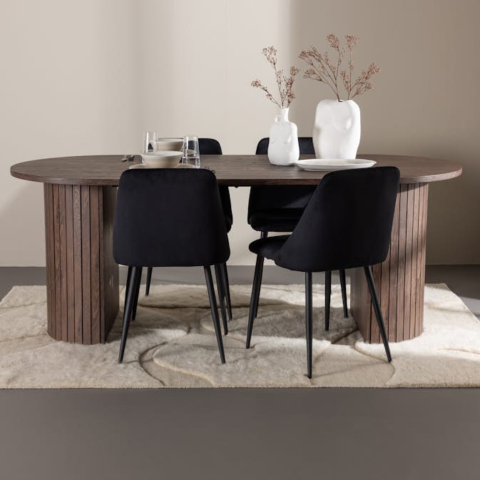 Spisegruppe Venture Home Härön 200 med 4 stk Night Stoler