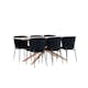 Spisegruppe Venture Home Piazza 180 med 6 stk Modesto Stoler Teddy