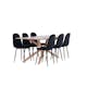 Spisegruppe Venture Home Piazza 180 med 6 stk Polar Stoler Teddy