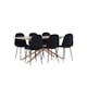 Spisegruppe Venture Home Piazza 180 med 6 stk Polar Stoler Teddy